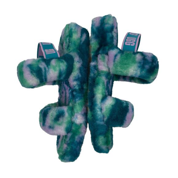 UGG Australia Oh Yeah Marble Sldie Sandals Turquoise Size 10 - Picture 6 of 14